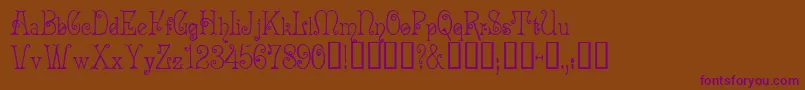 AcadianTM Font – Purple Fonts on Brown Background