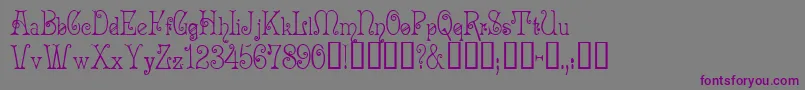 AcadianTM Font – Purple Fonts on Gray Background