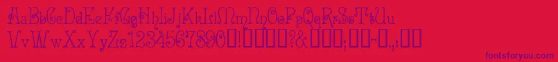 AcadianTM Font – Purple Fonts on Red Background