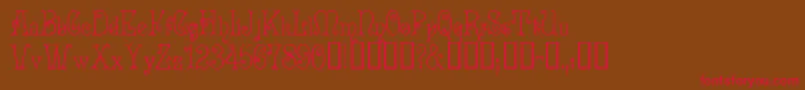 AcadianTM Font – Red Fonts on Brown Background