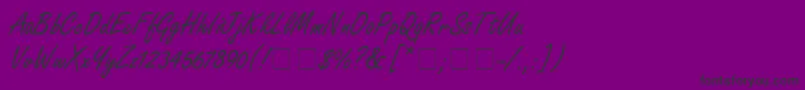 NanoScriptSsi Font – Black Fonts on Purple Background