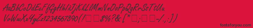 NanoScriptSsi Font – Black Fonts on Red Background