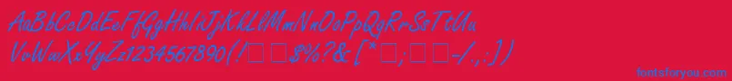 NanoScriptSsi Font – Blue Fonts on Red Background