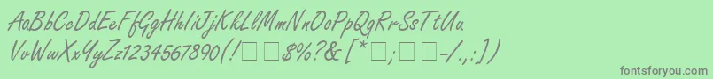 NanoScriptSsi Font – Gray Fonts on Green Background