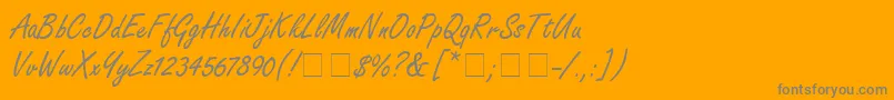 NanoScriptSsi Font – Gray Fonts on Orange Background