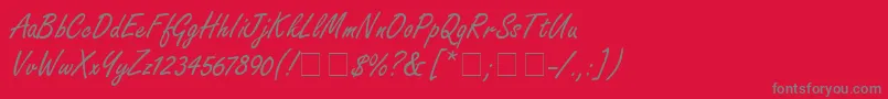 NanoScriptSsi Font – Gray Fonts on Red Background