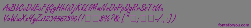 NanoScriptSsi Font – Purple Fonts on Gray Background