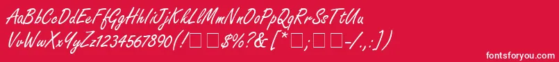 NanoScriptSsi Font – White Fonts on Red Background