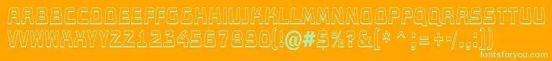 Concep7 Font – Green Fonts on Orange Background