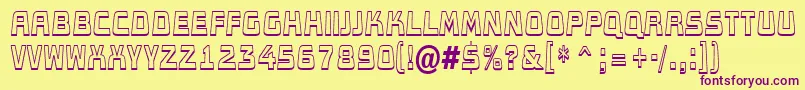 Concep7 Font – Purple Fonts on Yellow Background