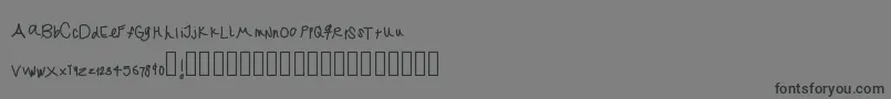 Jekafont Font – Black Fonts on Gray Background