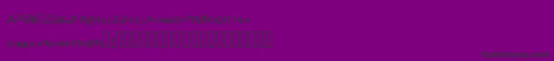 フォントJekafont – 紫の背景に黒い文字
