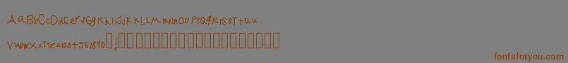 Jekafont Font – Brown Fonts on Gray Background