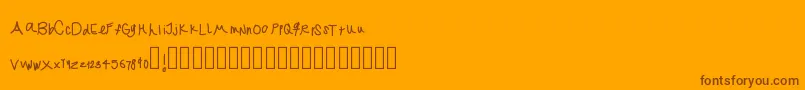 Jekafont-fontti – ruskeat fontit oranssilla taustalla