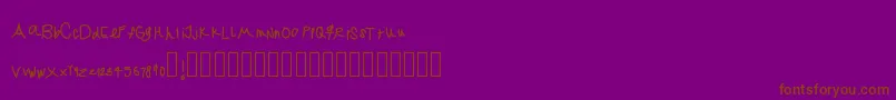 Шрифт Jekafont – коричневые шрифты на фиолетовом фоне