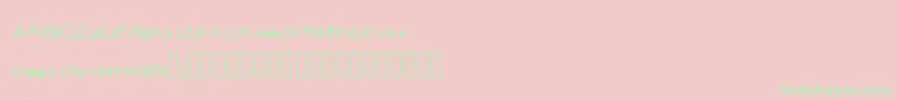 Jekafont Font – Green Fonts on Pink Background