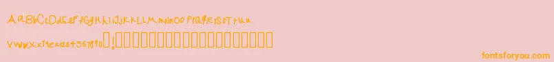 Шрифт Jekafont – оранжевые шрифты на розовом фоне