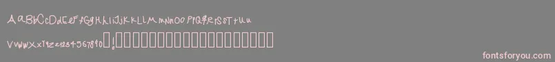 フォントJekafont – 灰色の背景にピンクのフォント