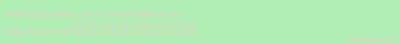 フォントJekafont – 緑の背景にピンクのフォント