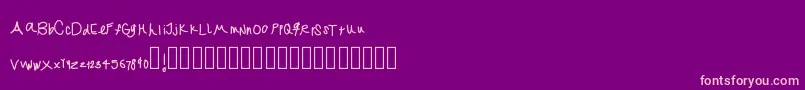 Jekafont Font – Pink Fonts on Purple Background