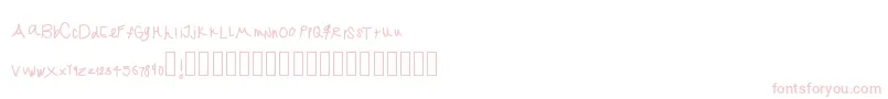 Jekafont-fontti – vaaleanpunaiset fontit valkoisella taustalla
