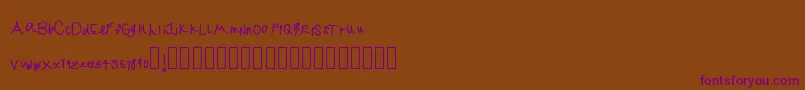 Шрифт Jekafont – фиолетовые шрифты на коричневом фоне
