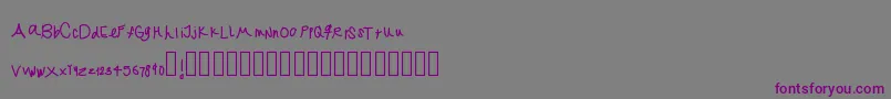 Шрифт Jekafont – фиолетовые шрифты на сером фоне