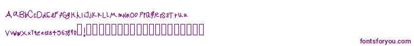 Jekafont Font – Purple Fonts on White Background