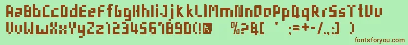 Admtas Font – Brown Fonts on Green Background