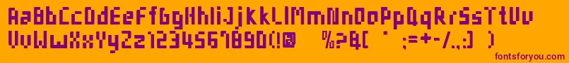 Admtas Font – Purple Fonts on Orange Background