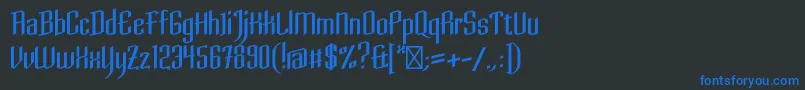 DaimonionRegular Font – Blue Fonts on Black Background