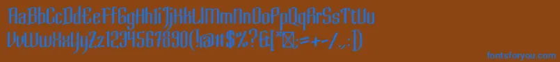 DaimonionRegular Font – Blue Fonts on Brown Background