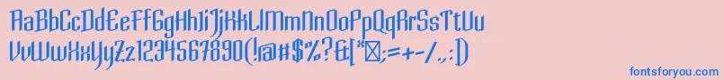 DaimonionRegular Font – Blue Fonts on Pink Background