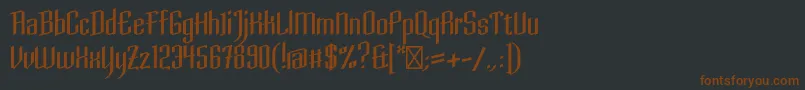 DaimonionRegular Font – Brown Fonts on Black Background