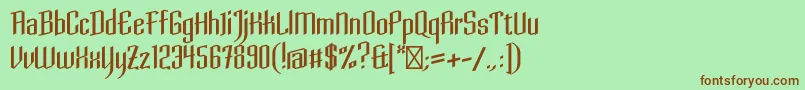 DaimonionRegular Font – Brown Fonts on Green Background