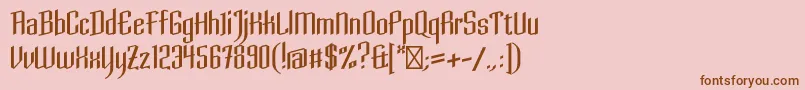 DaimonionRegular Font – Brown Fonts on Pink Background