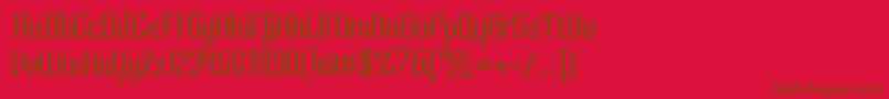 DaimonionRegular Font – Brown Fonts on Red Background