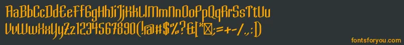 DaimonionRegular Font – Orange Fonts on Black Background