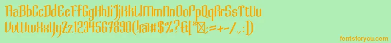 DaimonionRegular Font – Orange Fonts on Green Background