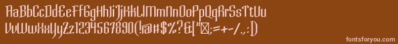DaimonionRegular Font – Pink Fonts on Brown Background