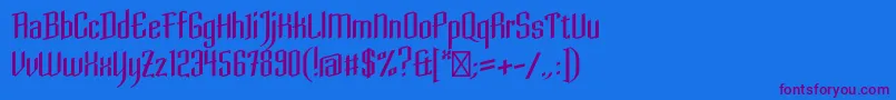DaimonionRegular Font – Purple Fonts on Blue Background