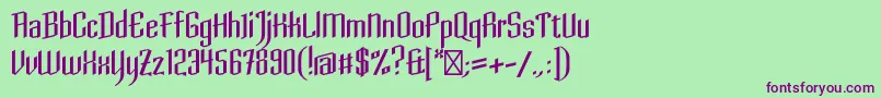 DaimonionRegular Font – Purple Fonts on Green Background