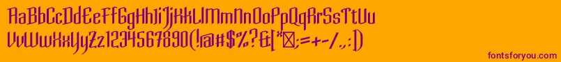 DaimonionRegular Font – Purple Fonts on Orange Background