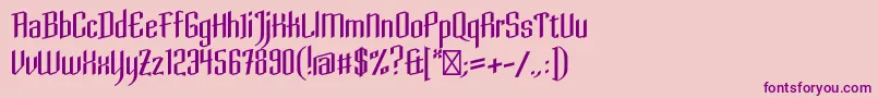 DaimonionRegular Font – Purple Fonts on Pink Background