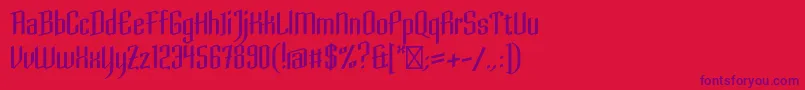 DaimonionRegular Font – Purple Fonts on Red Background
