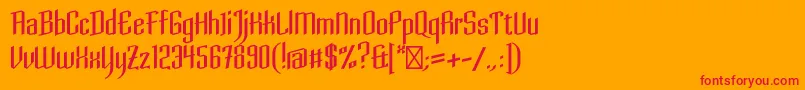 DaimonionRegular Font – Red Fonts on Orange Background