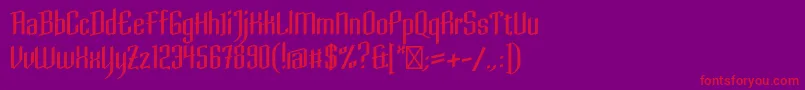 Police DaimonionRegular – polices rouges sur fond violet