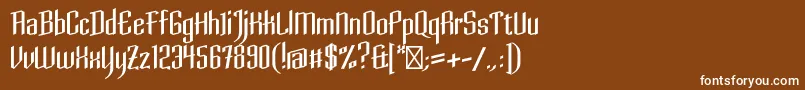 DaimonionRegular Font – White Fonts on Brown Background