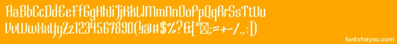 フォントDaimonionRegular – オレンジの背景に白い文字