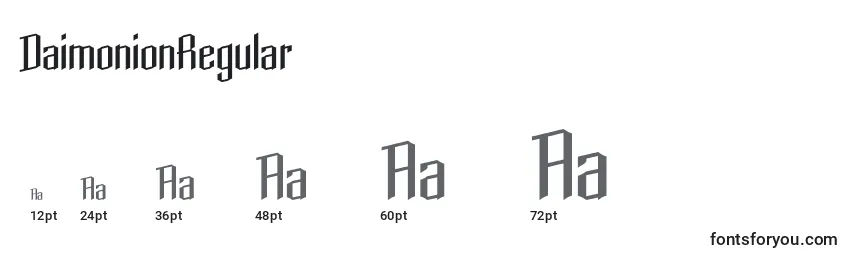 DaimonionRegular Font Sizes